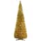 6ft. Pre-Lit Gold Tinsel Pop-Up Artificial Christmas Tree, Clear Lights